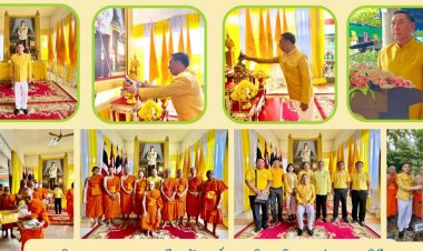 ผศ.(พิเศษ) ดร. วราวุธ ตีระนันทน์ สว.ประธานพิธีร่วมลงนามถวายพระพรชัยมงคล