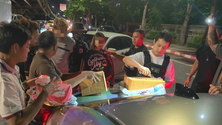 ตำรวจ 191 ขยายผลการจับกุม คู่รักนักค้ายา ยึดของกลางเพียบ