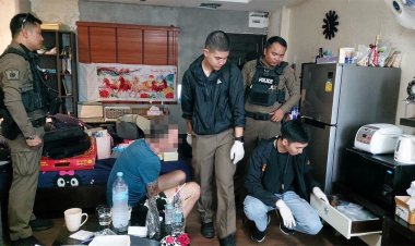 ตำรวจพัทยาจับฝรั่งดัตช์ผลิตยาเสียสาว-ขยายผลค้นห้องพบอุปกรณ์เสพเกลื่อนคอนโค