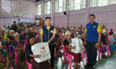 อำเภอยิ้มเคลื่อนที่ บำบัดทุกข์ บำรุงสุข สร้างรอยยิ้มให้ประชาขนชาวท่าสองยาง