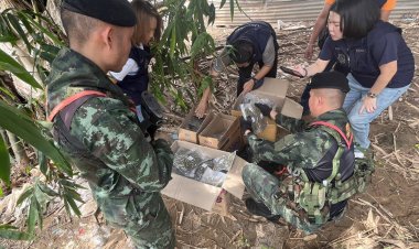 ทหารราชมนู ตรวจยึด กัญชาอัดแท่ง-กัญชาอบแห้ง ซุกชายแดนแม่สอด