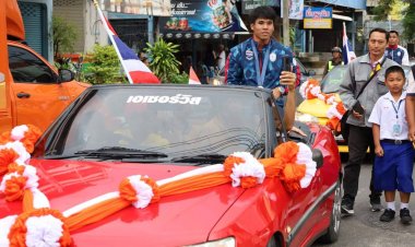 ชาวศรีสะเกษแห่ต้อนรับ"น้องข้าวฟ่าง"ฮีโรเหรียญเงินโอลิมปิก 2024