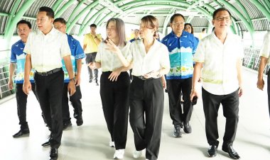เปิดใช้งานแล้ว Skywalk เชื่อมต่อหอชมเมืองและศาลากลางจังหวัดสมุทรปราการ