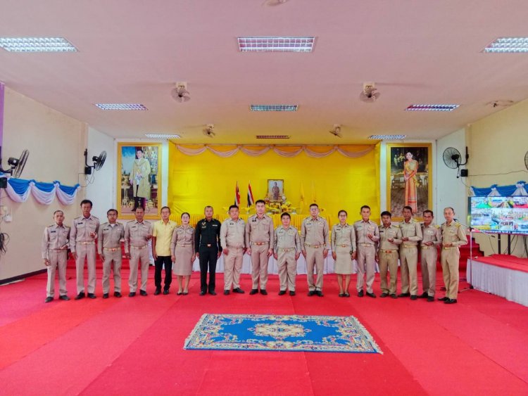 อำเภอไพรบึง จัดมอบเหรียญพระราชทานในวันกำนัน ผุ้ใหญ่บัานประจำปี 2567
