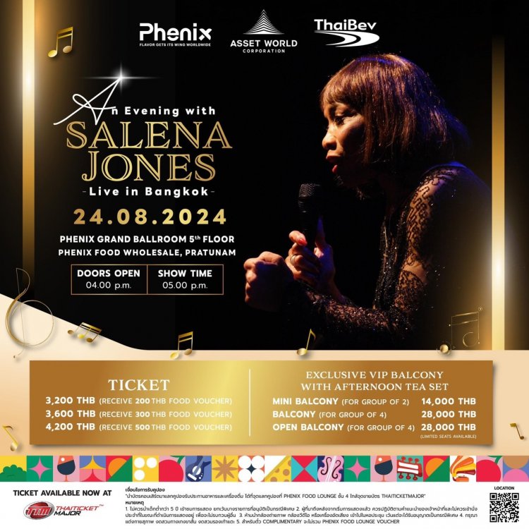 ศิลปินระดับโลก!คอนเสิร์ต An Evening with Salena Jones Live in Bangkok 2024
