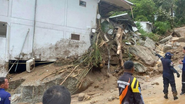 ฝนตกหนัก ดินสไลด์เทือกเขาทับบ้านเรือนที่ภูเก็ต ดับแล้ว 7 ศพ