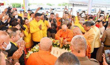 เจ้าประคุณสมเด็จมหาวีรวงศ์ ปลัด มท.ร่วมวางศิลาฤกษ์ก่อสร้าง วัดมังกรธรรมนาวาราชาธิคุณ (วัดเล่งเน่ยยี่ 4) ชลบุรี