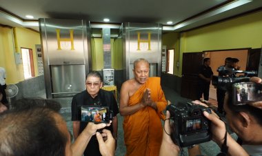 เจ้าอาวาสวัดบางพลีใหญ่กลาง ทำพิธีเปิดใช้เตาเผาศพเมรุใหม่ เพื่อสงเคราะห์ช่วยเหลือศพผู้ยากไร้ในจังหวัดสมุทรปราการ