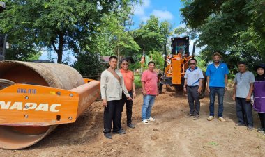 อบจ.ตาก- อบต.แม่ปะ -ภาคเอกชน ร่วมสนับสนุนการพัฒนาเส้นทางถนน