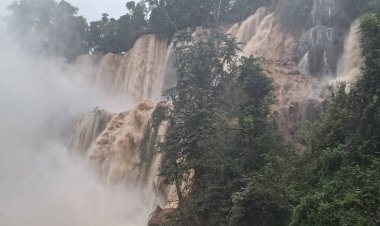อุ้มผางฝนตกหนัก ลานชมวิว จุดถ่ายรูป น้ำตกทีลอซู พังถล่ม ปิดบริการชั่วคราว
