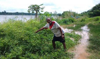 น้ำโขงอำนาจเจริญหนุนสูงทะลักท่วมสวนผักริมตลิ่งเสียหายกว่า 3 พันไร่