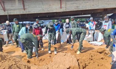 เทศบาลเมืองสิงห์บุรีเตรียมพร้อมรับมือน้ำเหนือล้นเจ้าพระยาเต็มที่