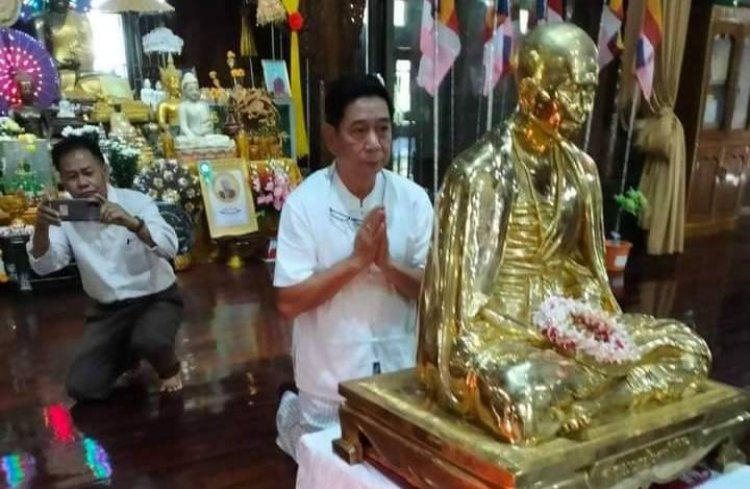 “พ่อเลี้ยงหล้า” ร่วมคณะธรรมทูตไทยมอบ "องค์ครูบาเจ้าศรีวิชัย" ประดิษฐานวัดธรรมเฮวุนเมียนมา