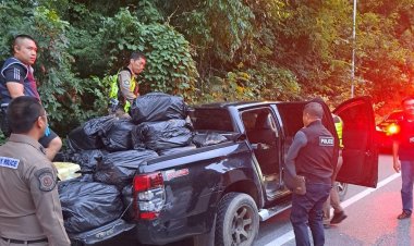 ตำรวจทางหลวงตาก ร่วมกับตำรวจภูธรตากสกัดจับยาบ้า 6 ล้านเม็ด