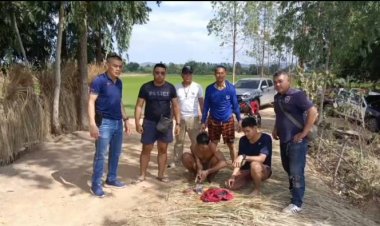 พ่อค้ายาโดดน้ำหนีแต่ไม่รอดยึดยาบ้า 3 ถุง รับสั่งซื้อจากเพื่อนข้ามจังหวัด