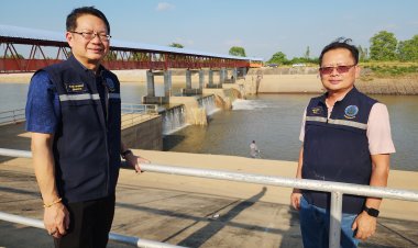 พิจิตรชลประทานยกบานประตูฝายไฮดรอลิคพับได้ในแม่น้ำยมกักเก็บน้ำช่วยชาวนารับมือภัยแล้ง