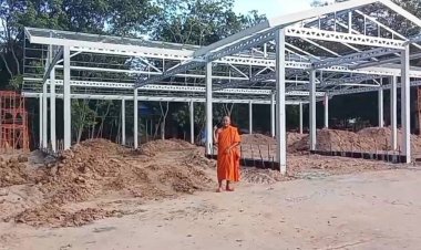 สายธารบุญทั่วทิศร่วมบริจาคปัจจัยสมทบทุนสร้างศาลาสวดศพให้วัดทันสมัยพัฒนาราม