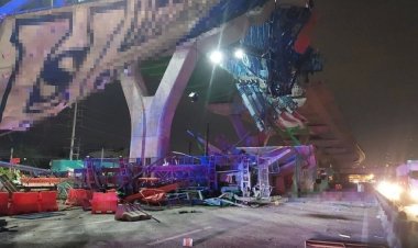 คานเหล็กยักษ์พระราม 2 ถล่มดับแล้ว 3 ศพ บาดเจ็บเพียบ เร่งค้นหาผู้สูญหาย