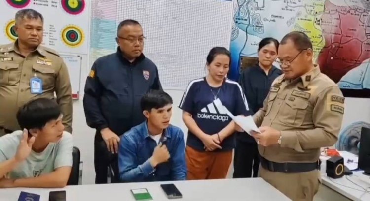 ตำรวจอุทัยธานีรวบ2หนุ่มเวียดนามเร่ขายผ้าใบโดยไม่ได้รับอนุญาต