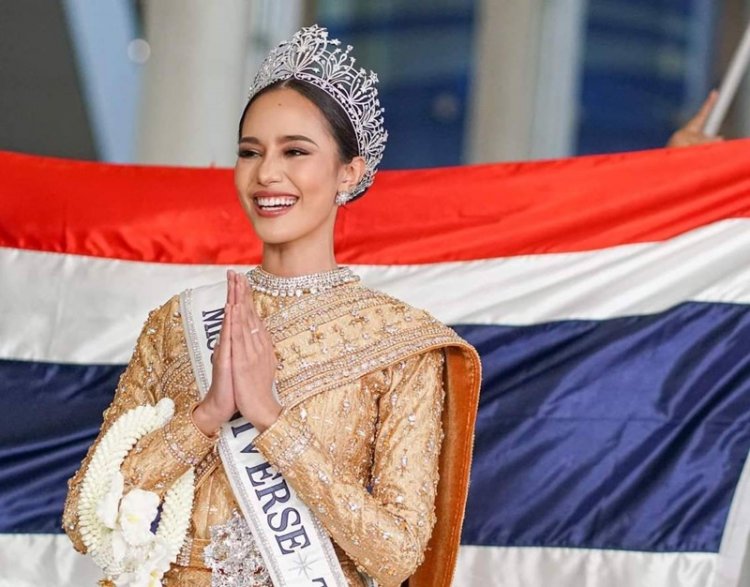 “โอปอล สุชาตา”รองอันดับ 3 มิสยูนิเวิร์ส 2024 กลับถึงไทย