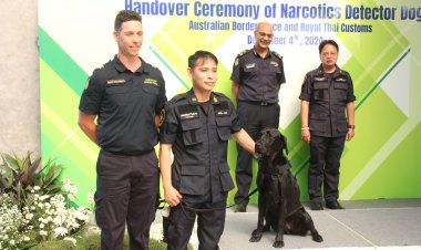 ศุลกากรจับมือสู้ยาเสพติด ส่งมอบสุนัขตรวจค้น ไวกิ้ง และ แพ๊ดดี้ เสริมทัพด่านหน้า