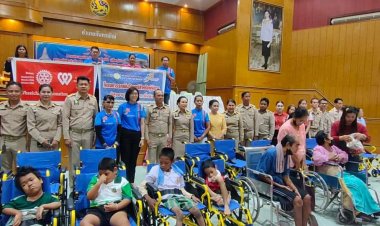 สโมสรโรตารีกันทรลักษ์ มอบรถเข็นวีลแชร์ 75 คัน ให้กับเด็กผู้พิการ ผู้สูงอายุและผู้มีภาวะพึ่งพิง