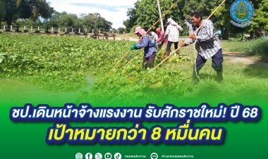 กรมชลฯ เดินหน้าจ้างแรงงาน! ปี 68 เป้าหมายกว่า 8 หมื่นคน