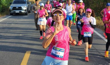 วิ่ง-ปั่น เพื่อสุขภาพ ระดมทุนมอบสิ่งของช่วยสถานีตำรวจภูธรจะกงศรีสะเกษ