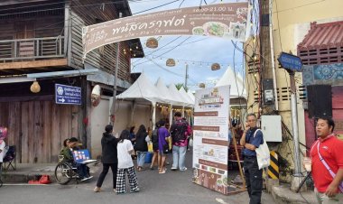 ชลบุรี เปิดกิจกรรม "เทศกาลบ้าน สาน ใจ ถนนวัฒนธรรมหน้าเมืองพนัสนิคม"