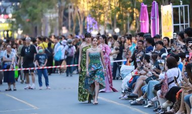 แฟชั่นโชว์ผ้าไทย  เดินแคทวอล์ค กลางงานกาชาดประจำปี 2567