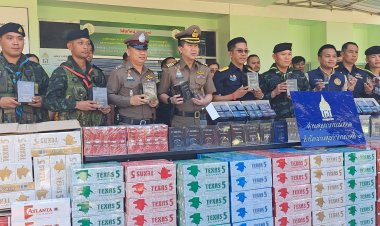 ด่านศุลกากรแม่สอดตรวจยึดบุหรี่และบุหรี่ไฟฟ้าเถื่อนมูลค่ากว่า 2 ล้านบาท