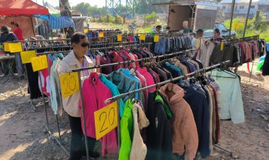 โคราชอากาศเย็นลงต่อเนื่อง แห่ซื้อเสื้อกันหนาวมือสอง ผู้ค้ายิ้มยอดพุ่ง