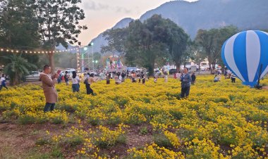 งานทุ่งเก็กฮวยทับทิมสยาม05 คึกคักมาก ไม่เคยมีมาก่อน นักท่องเที่ยว พ่อค้ายิ้มแก้มปริ