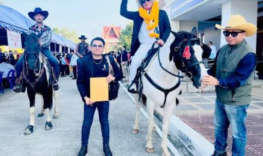 ฮือฮา!“หมอ ตอไม้”ควบม้าสมัครสจ.แม่สอด ก่อนตะลุยหาเสียง