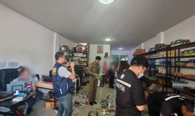 ทลายแหล่งกักเก็บนำเข้าสินค้าจากต่างประเทศ ยึดของกลางกว่า 6 แสนบาท