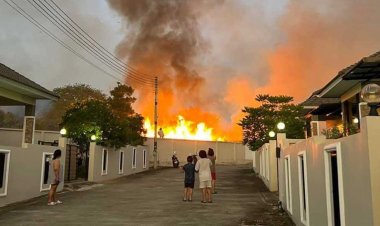 ระทึก!ไฟป่าเขากระทิง-บางเสร่ ใกล้บ้านประชาชน จนท.ยังคุมเพลิงไม่ได้