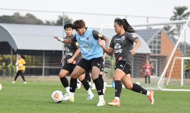 "บอลหญิงไทย" ลงสนามซ้อม เร่งปรับตัว "ฝึกแทกติก"โค้ชใหม่