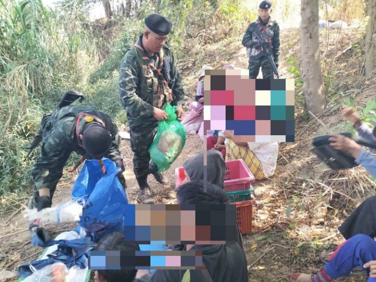 ทะลักไม่หยุด!ทหารราชมนูสกัดจับกุมอีก 14 แรงงานเมียนมาหนีเข้าไทย
