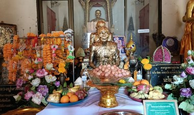 กราบไหว้หลวงพ่อทวดวัดช้างไห้ รดน้ำมนต์ จุดประทัดแก้บน “สร้างมงคลชีวิต”