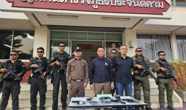 ตำรวจบุกจู่โจมตรวจยึดอาวุธปืน 6 กระบอกกลางวงปาร์ตี้ "สจ.ปราจีนบุรี"ฉลองชนะเลือกตั้ง