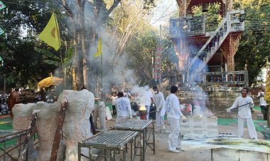 “ทรัพย์ยั่งยืน 59”จิตสาธารณะร่วมพิธีเททองพระสีวลี วัดภัทราราม จ.เลย