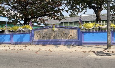 หนุ่มเมียนมาสุดแสบ ขโมยตัวอักษรโลหะหน้าโรงเรียนดังแม่สอดเกลี้ยง