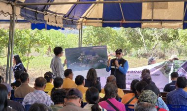 กรมชลประทานจัดสื่อสัญจรสำรวจอ่างเก็บน้ำห้วยจันทร์ จ.ศรีสะเกษ