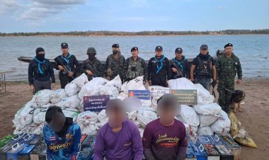 ยึดเศษโลหะ-แบตเตอรี่เก่าลักลอบข้ามโขงนำเข้าจากสปป.ลาว 84 กระสอบ