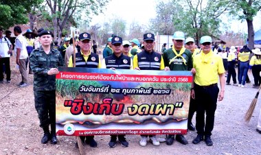 พิจิตรจัดกิจกรรม“ชิงเก็บ งดเผา”จัดทำแนวกันไฟเนื่องในวันรณรงค์ให้ปลอดควันพิษจากไฟป่า