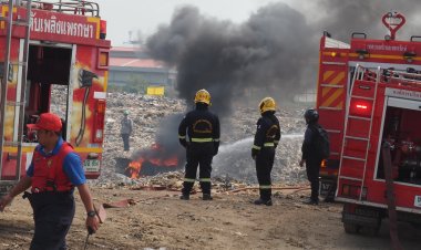 EEP Group ซ้อมดับเพลิงไฟใหม้บ่อขยะขั้นรุนแรง