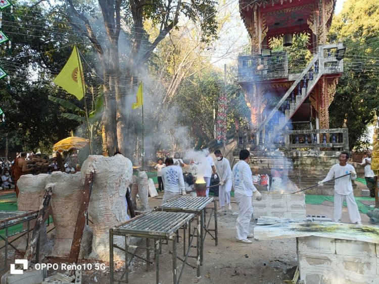 “ทรัพย์ยั่งยืน 59”จิตสาธารณะร่วมพิธีเททองพระสีวลี วัดภัทราราม จ.เลย