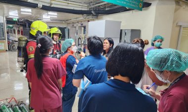 ระทึก! เพลิงไหม้ตู้เก็บเลือด ชั้น 2 รพ.รามาฯ จนท. อพยพ "ผู้ป่วย-หมอ-พยาบาล"จ้าละหวั่น