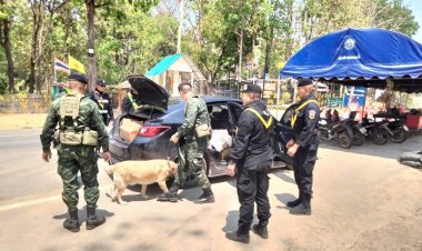 ทหารพราน- ตำรวจสืบ ภาค 6 จับหนุ่มเมืองกรุง ลักลอบขนบุหรี่หนีภาษี คาด่านตรวจบ้านพะละ