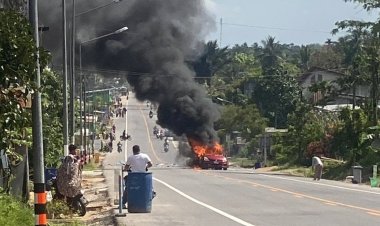 คนร้ายซุกระเบิดใต้ท้องรถ อส.หญิง บึมระหว่างทาง เจ็บสาหัส ถูกลูกหลง 3 ราย